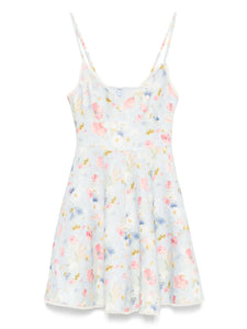 Zimmermann Lucky Picnic Mini Dress — Blue — Size S — Front View