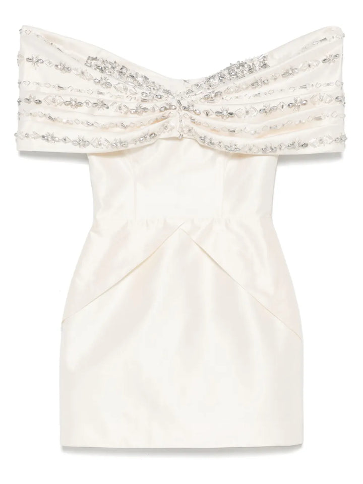 Mmarquise Georgia Mini Dress — Beige — Size XS — Front View