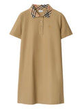 Burberry Cotton Polo Shirt Dress — Beige — Size XS — Front View