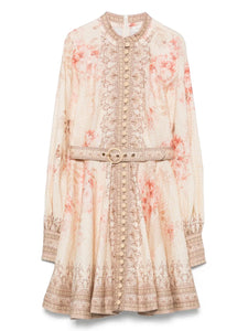 Zimmermann Illuminate Mini Dress — Beige — Size XS — Front View