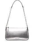 Michael Michael Kors Empire Metallic Leather Shoulder Bag — Same as shown — Size One Size — Front View