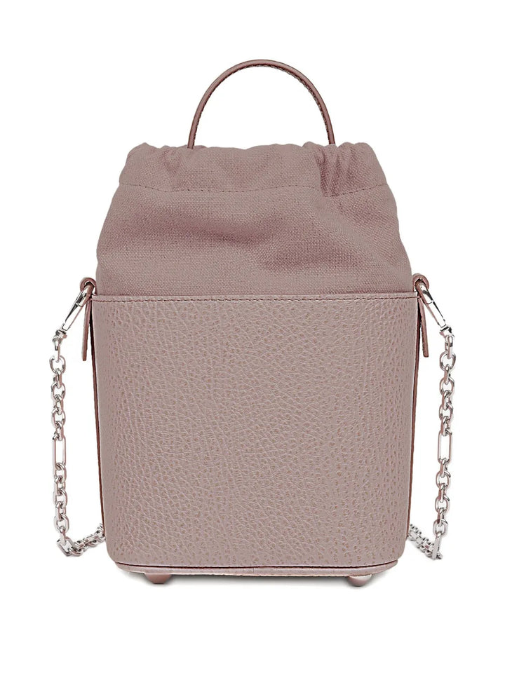 Maison Margiela Drawstring Bucket Leather Shoulder Bag — Same as shown — Size One Size — Side View