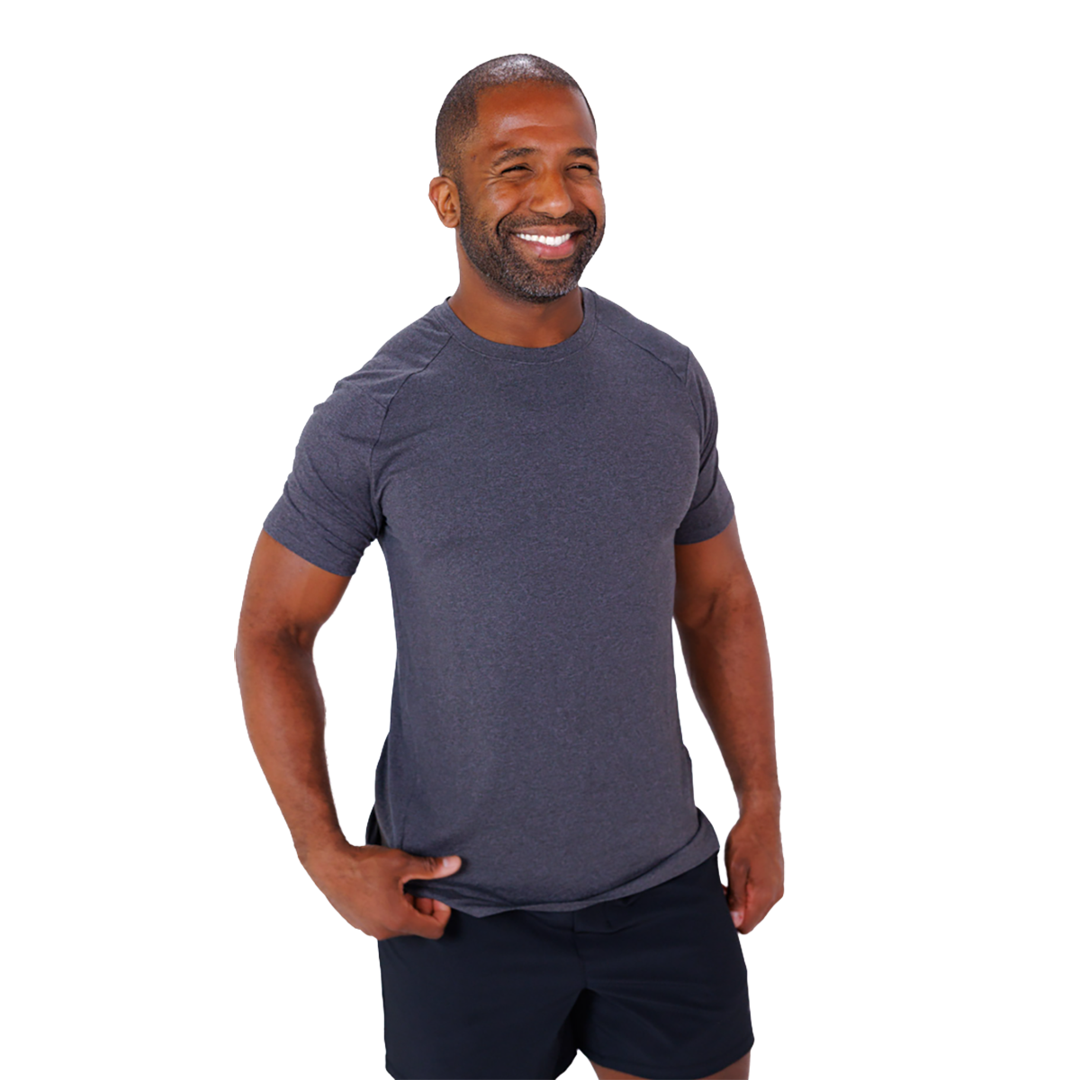 F2R Cationic Jersey Crew  Shortsleeve — Heather Red Mahogany — Size Small — Back View