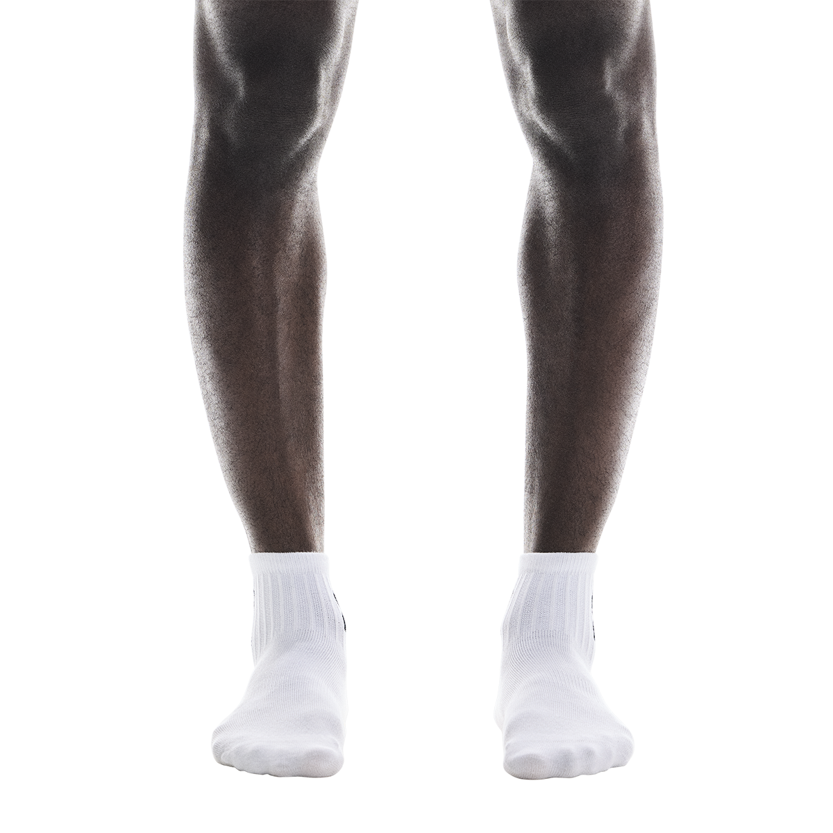 ON Logo Sock Mid 3P — White — Size XSmall — Lifestyle View