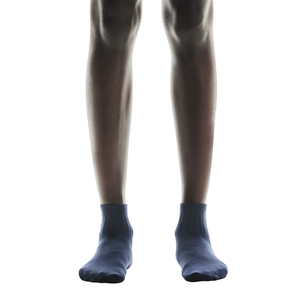 ON Logo Sock Mid 3P — Navy — Size Small — Lifestyle View