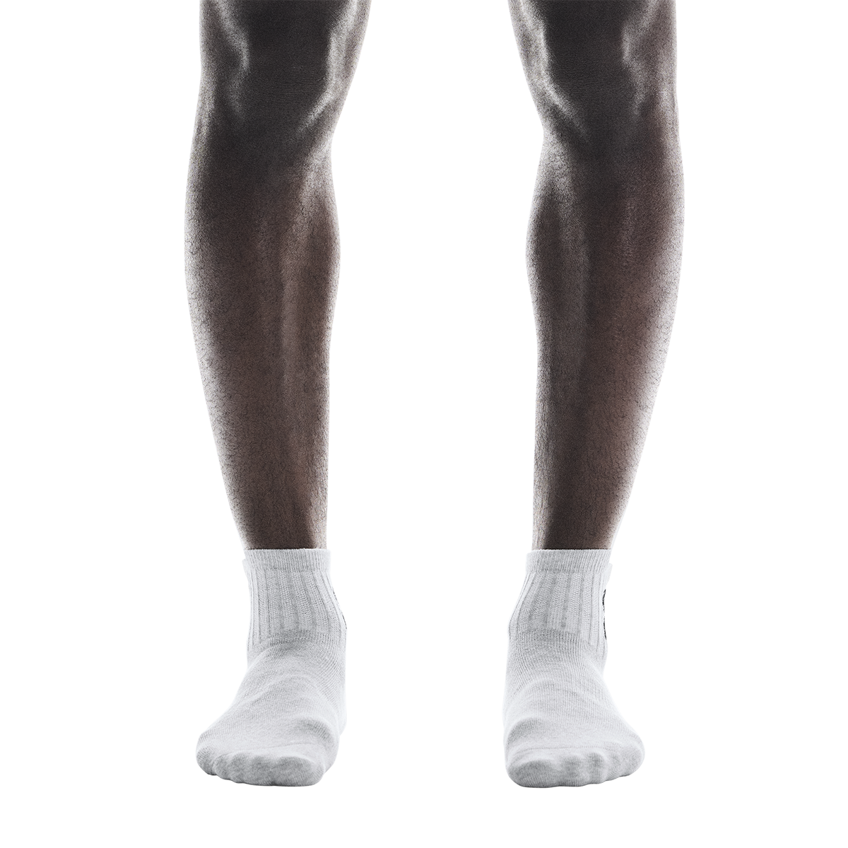 ON Logo Sock Mid 3P — White — Size XSmall — Back View