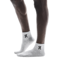 ON Logo Sock Mid 3P — White — Size XSmall — Front View