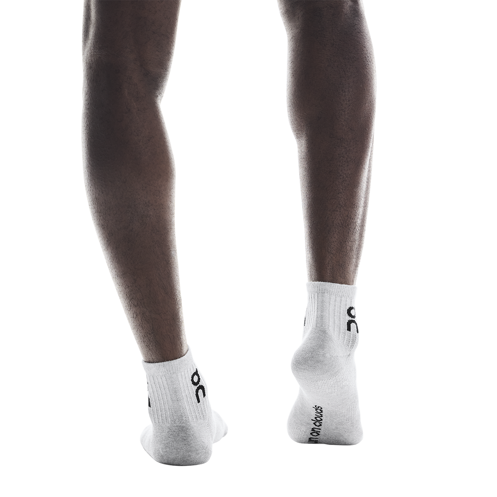 ON Logo Sock Mid 3P — White — Size XSmall — Top View