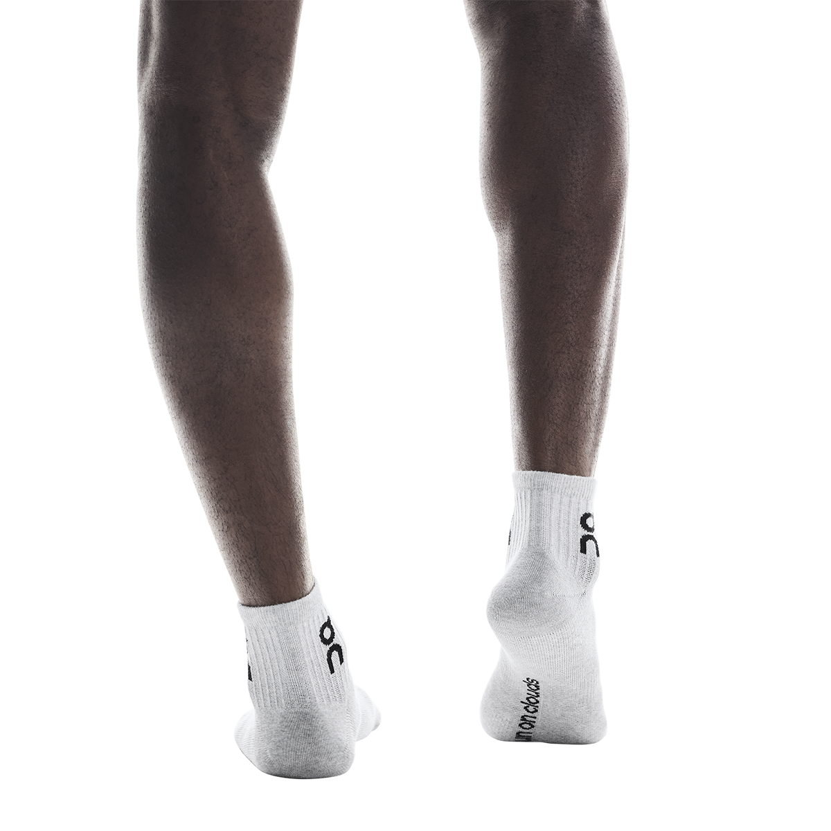 ON Logo Sock Mid 3P — White — Size XSmall — Top View