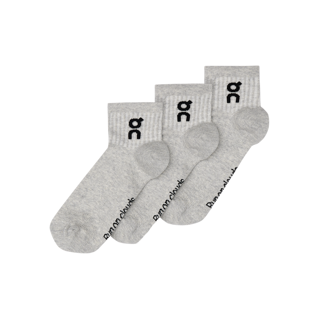 ON Logo Sock Mid 3P — White — Size XSmall — Side View
