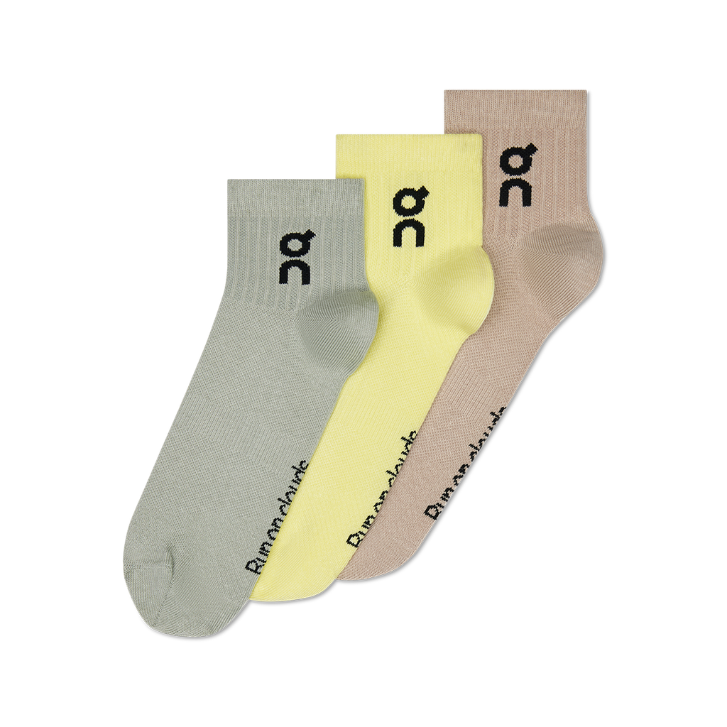 ON Logo Sock Mid 3P — Navy — Size Small — Side View