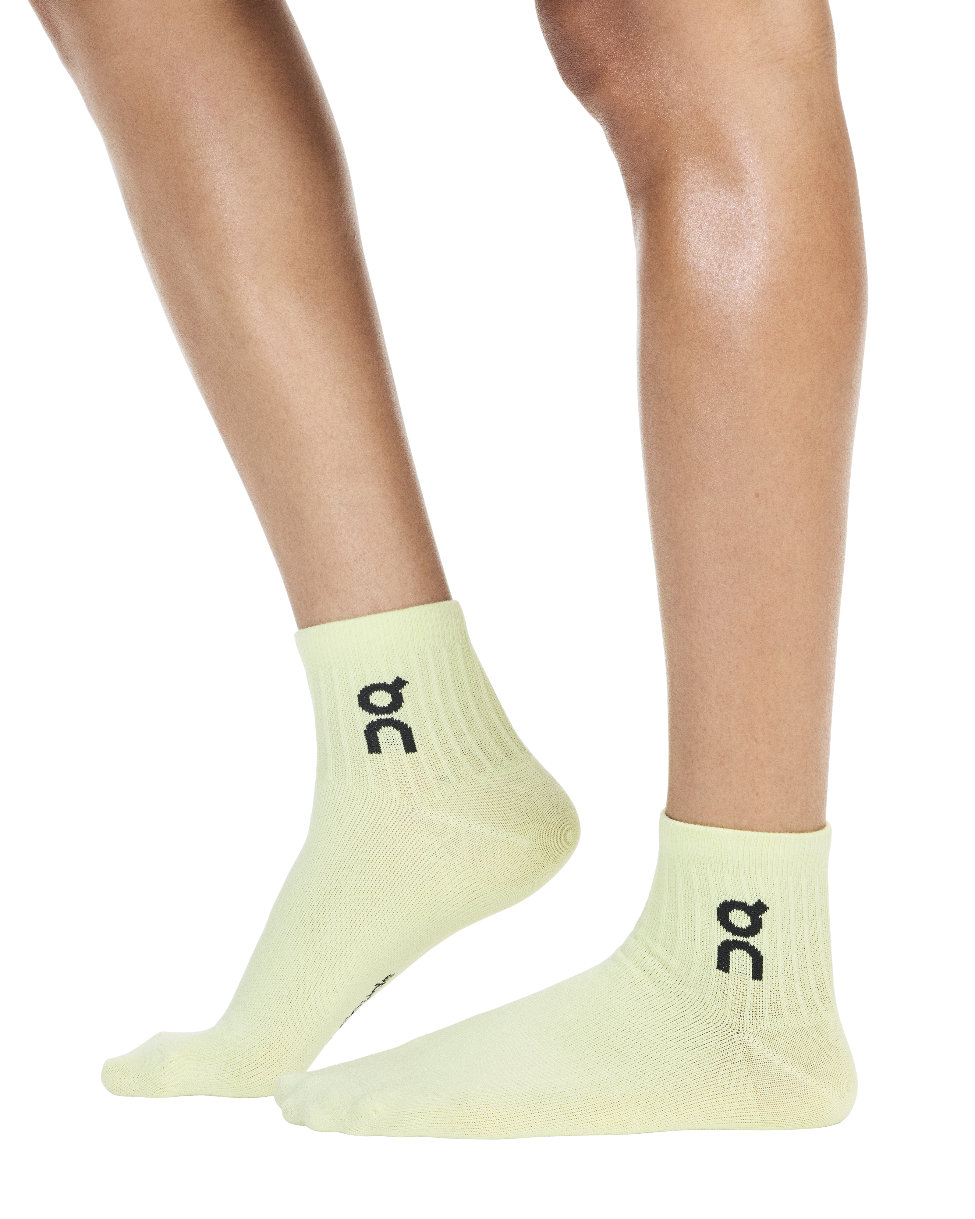 ON Logo Sock Mid 3P — Navy — Size Small — Front View