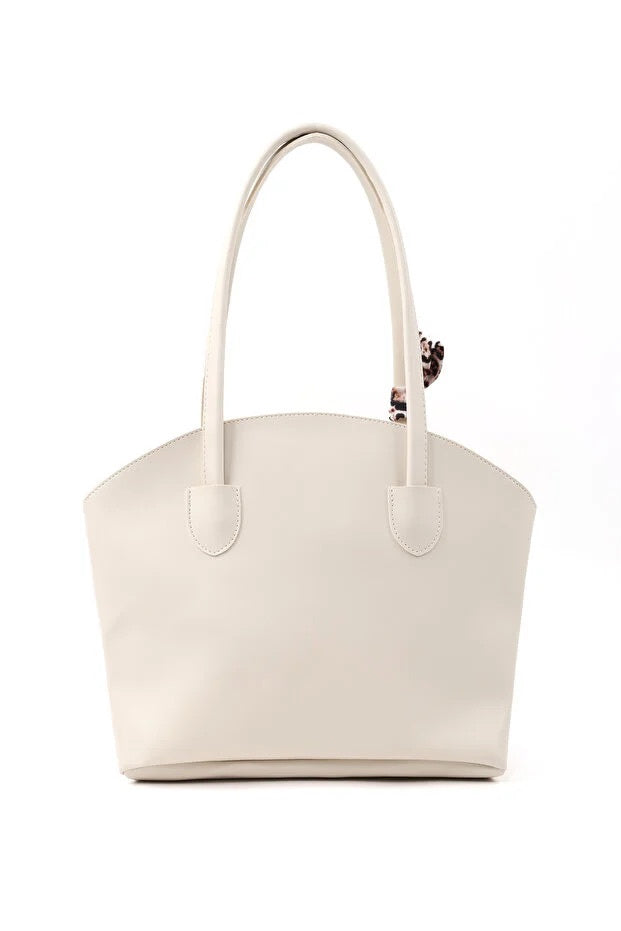 Faux Leather Zippered Shoulder Bag