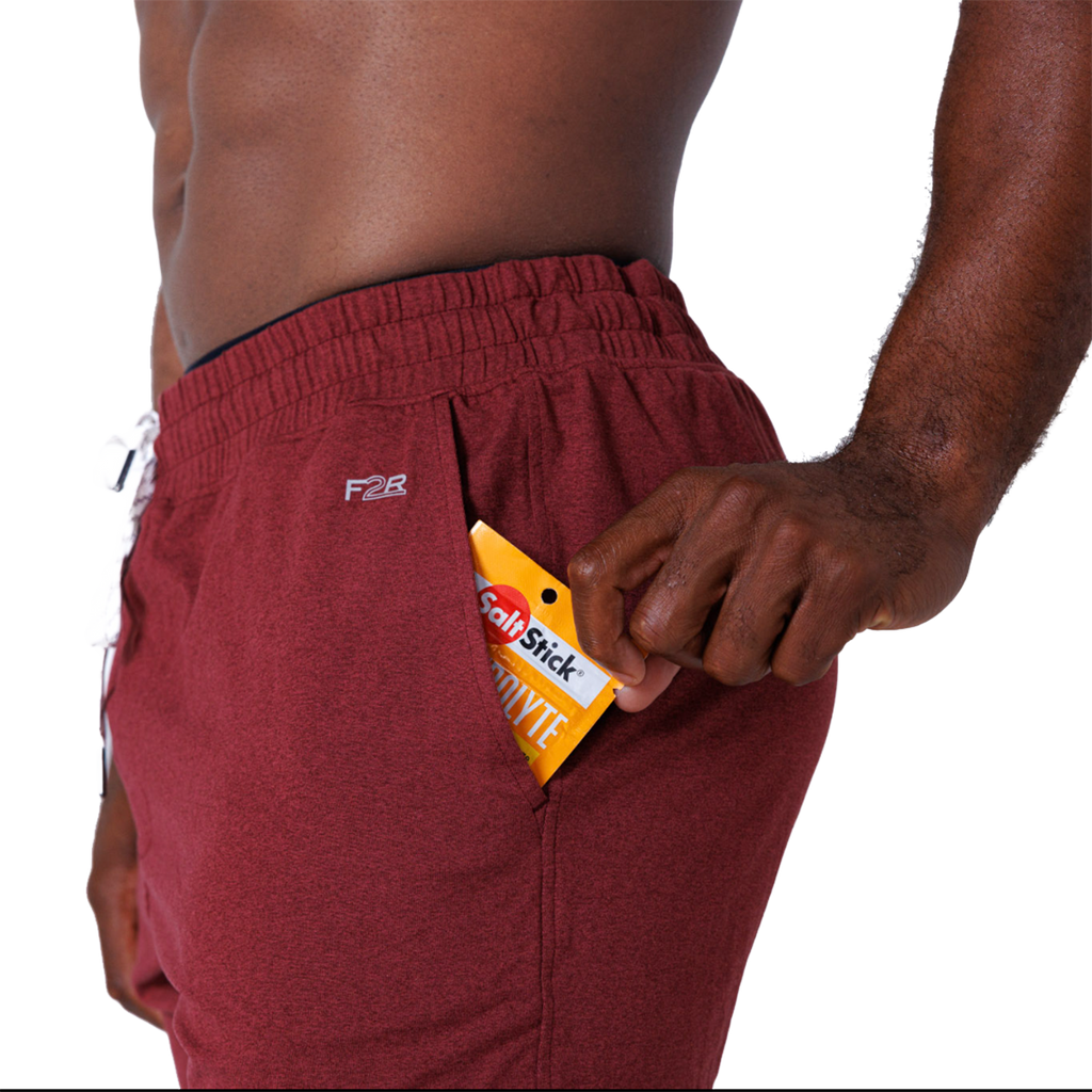 F2R Cationic Jersey Crew Basic Jogger — Heather Red Mahogany — Size Small — Alternate View 11