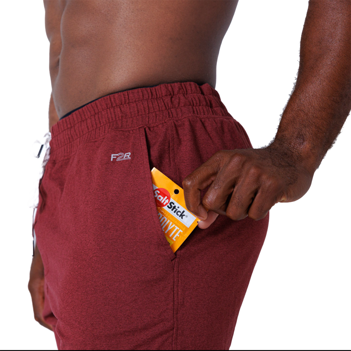 F2R Cationic Jersey Crew Basic Jogger — Heather Red Mahogany — Size Small — Alternate View 11