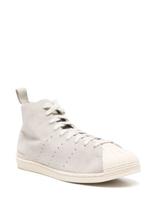 adidas Superstar Hi Sneakers — Light Grey — Size US M 4 - US W 5.5 — Top View