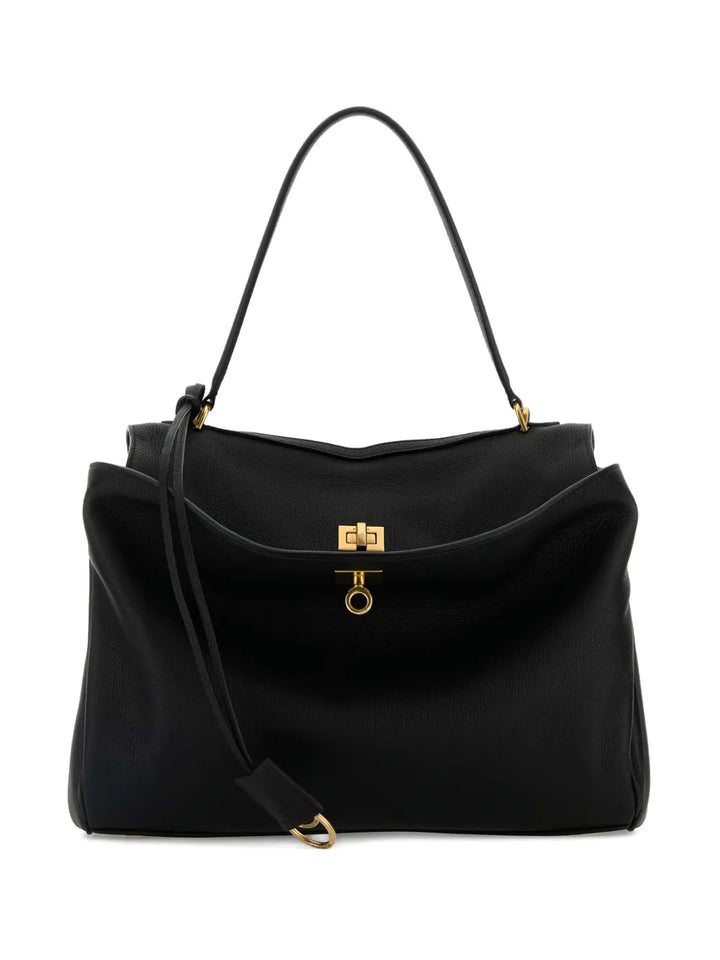 Balenciaga Leather Slouchy Shoulder Bag — Same as shown — Size One Size — Front View