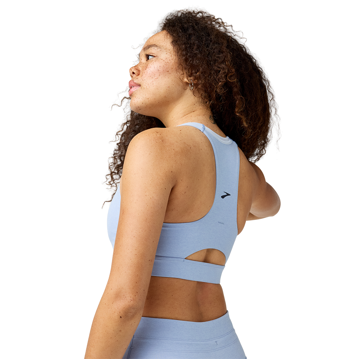 Brooks Luxe Pocket Bra — Black — Size XSmall — Side View