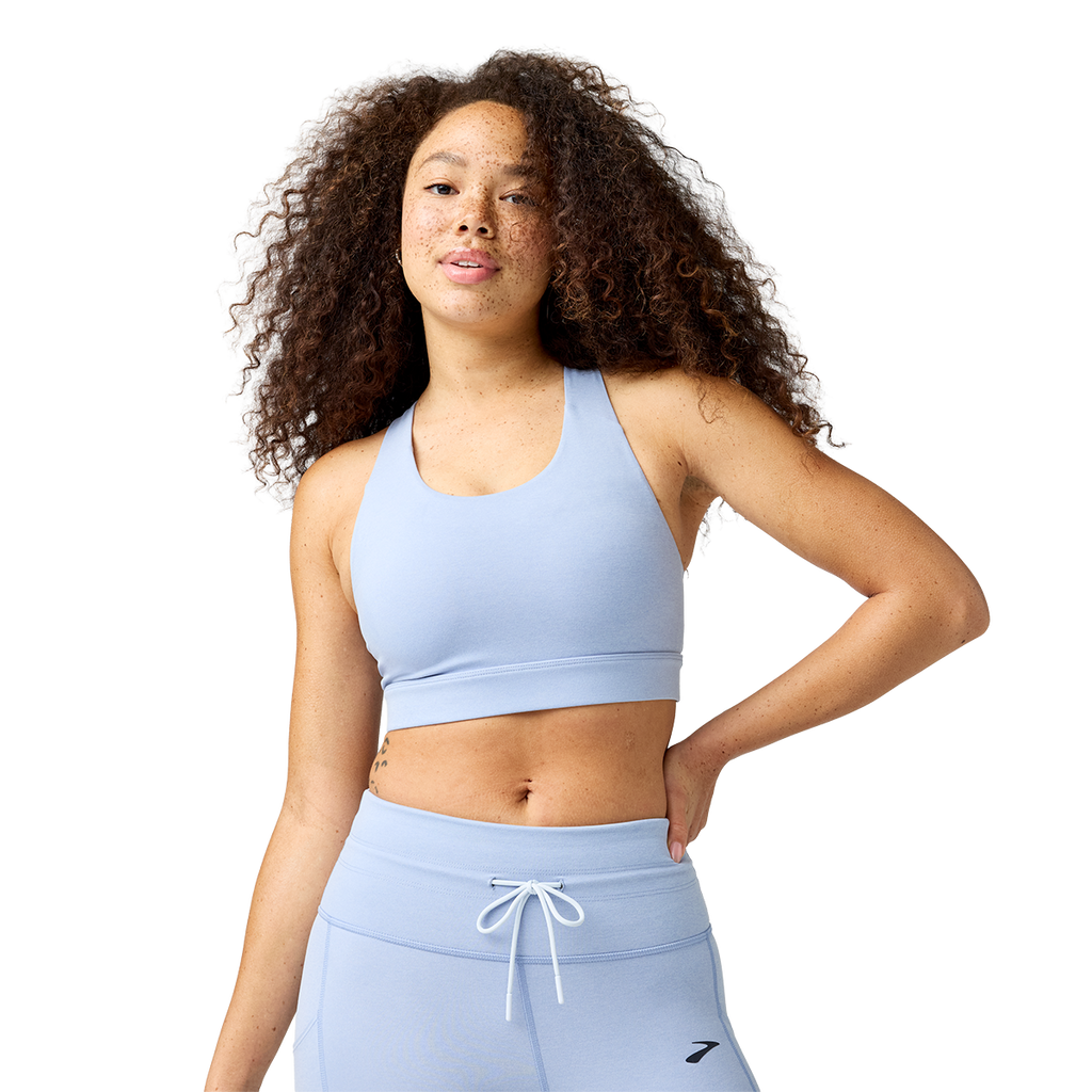 Brooks Luxe Pocket Bra — Black — Size XSmall — Front View