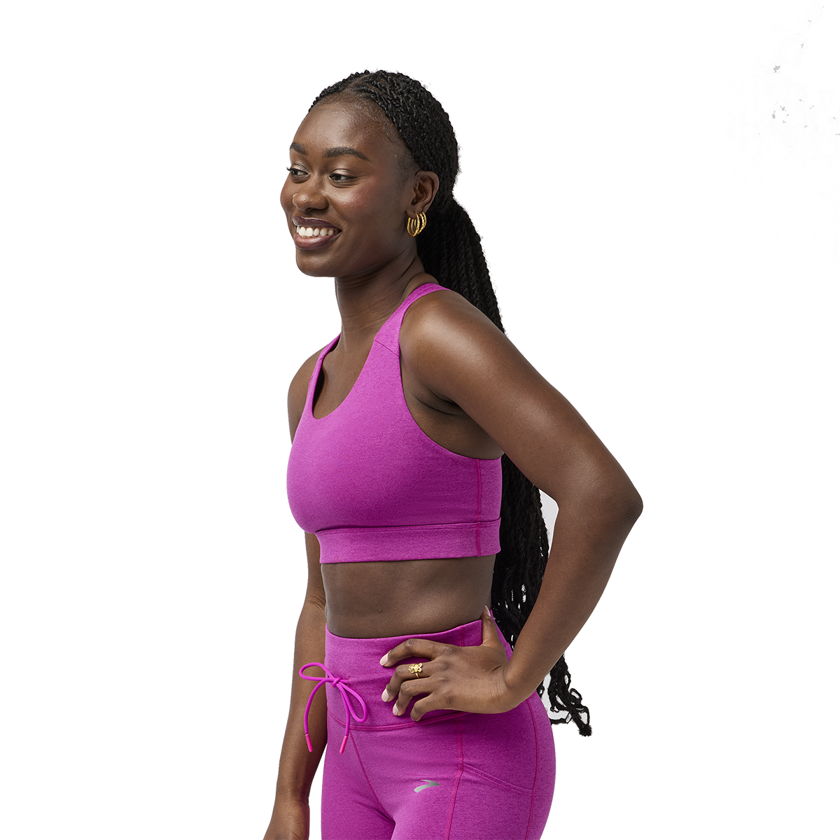 Brooks Luxe Pocket Bra — Black — Size XSmall — Alternate View 8