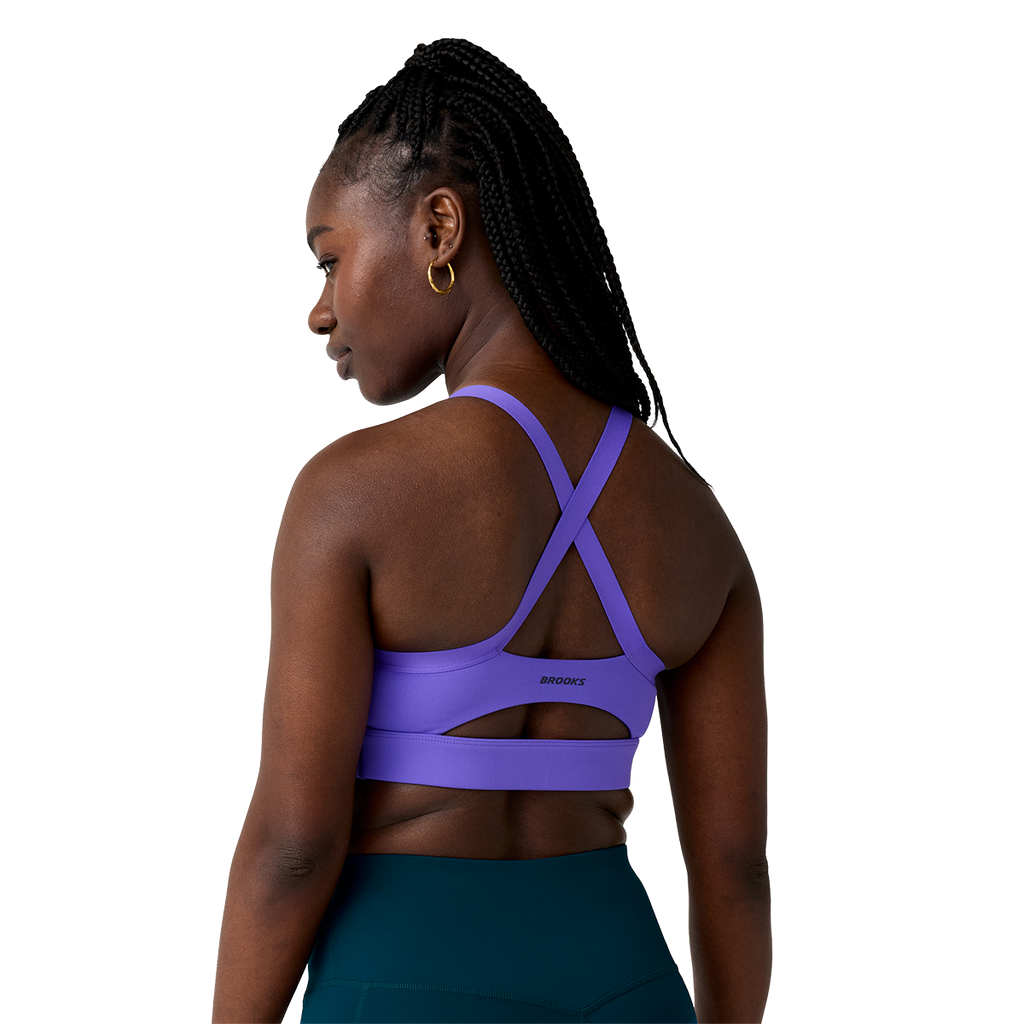 Brooks Luxe Strappy Bra — Black — Size XSmall — Side View