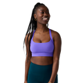 Brooks Luxe Strappy Bra — Black — Size XSmall — Front View