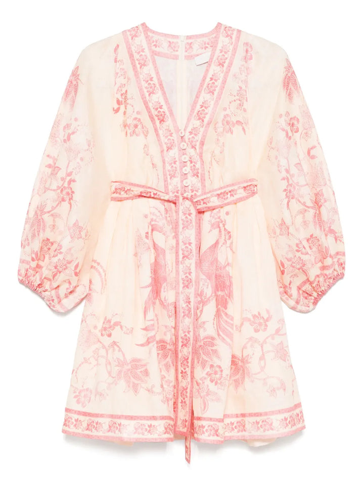 Zimmermann Lucky Linen Mini Dress — Same as shown — Size XS — Front View