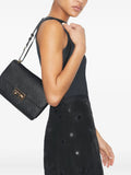 Tory Burch T Monogram Embossed Leather Shoulder Bag — Same as shown — Size One Size — Side View