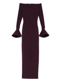 Solace London Anica Maxi Dress — Purple — Size XS — Front View