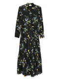 Mc2 Saint Barth Cotton Midi Dress — Black — Size S — Front View