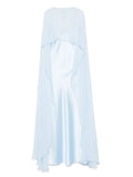 Atu Body Couture Cape Design Dress — Blue — Size XS — Front View
