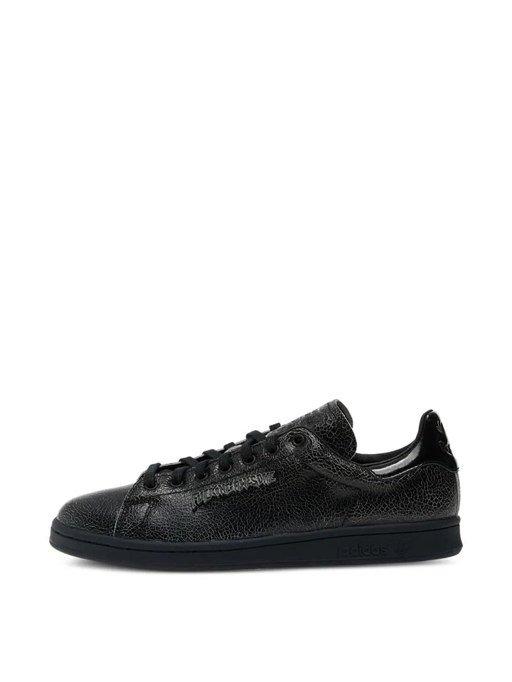adidas Fa Stan Smith Textured Leather Sneakers — Black — Size US M 10.5 - US W 12 — Top View