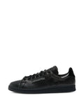 adidas Fa Stan Smith Textured Leather Sneakers — Black — Size US M 10.5 - US W 12 — Top View