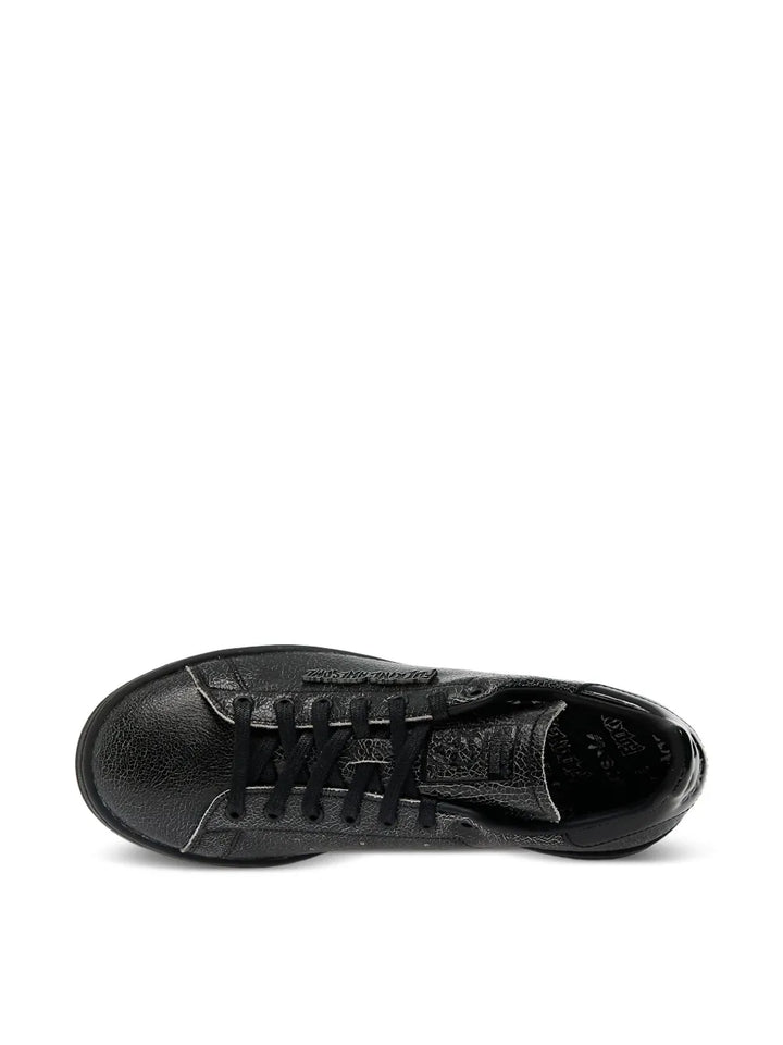 adidas Fa Stan Smith Textured Leather Sneakers — Black — Size US M 10.5 - US W 12 — Detail View