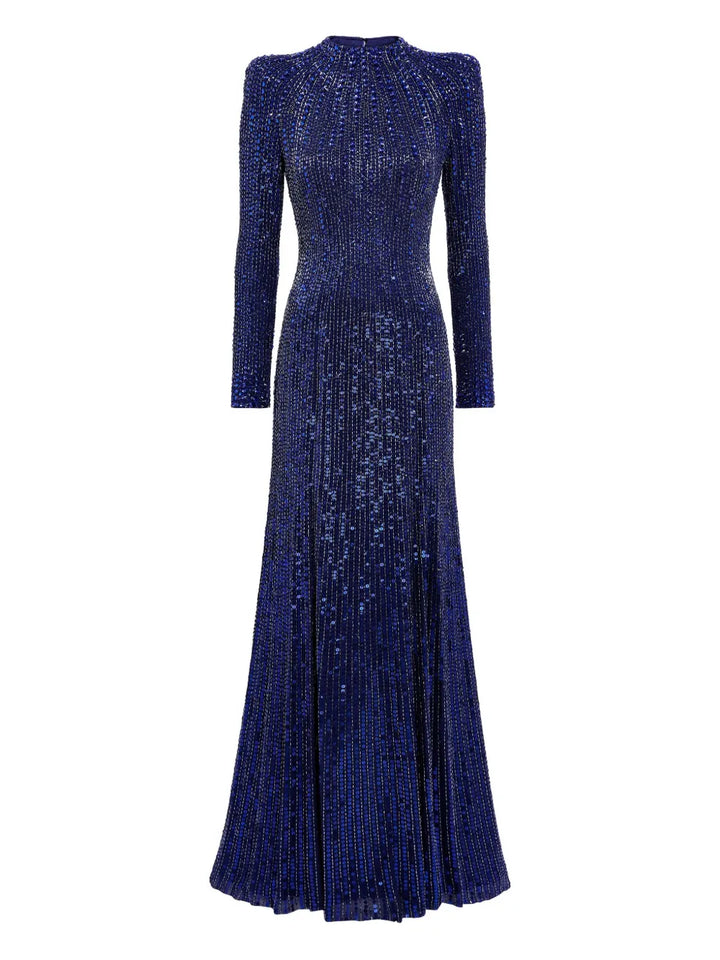 Jenny Packham Aurora Gown — Blue/ Navy — Size XS — Front View