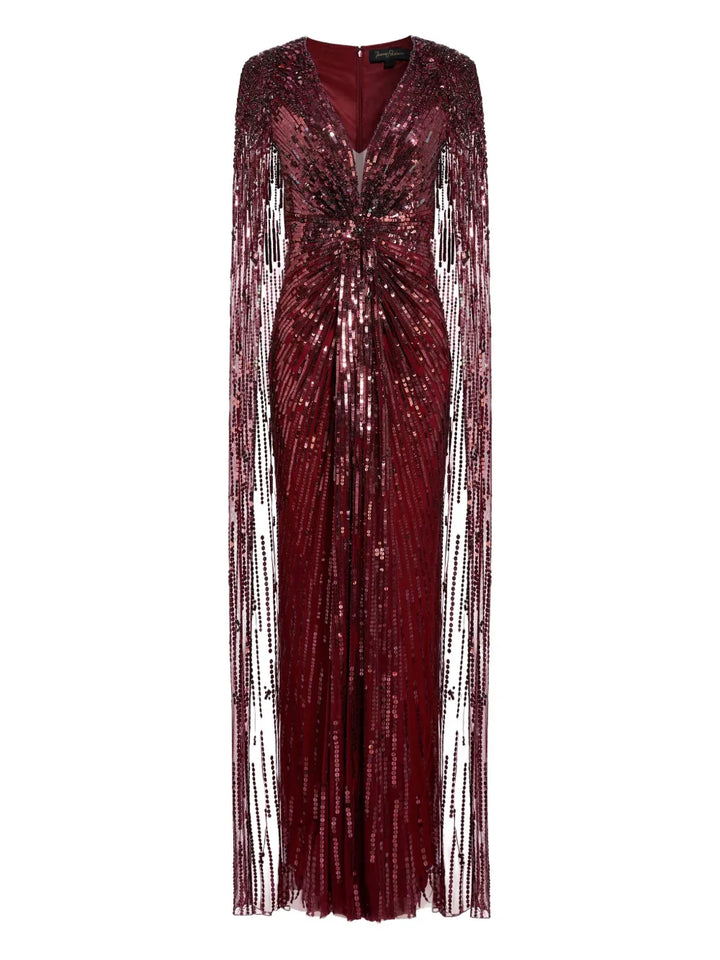 Jenny Packham Gold Rush Gown — Red/ Gold — Size XS — Front View