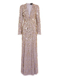 Jenny Packham Kaia Gown — Taupe/ Grey — Size XS — Front View