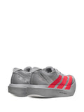 adidas Adizero Adios Pro Evo 2 Silver Metallic/Lucid Red/Grey Two Sneakers — Medium Grey — Size US M 6.5 - US W 8 — Back View