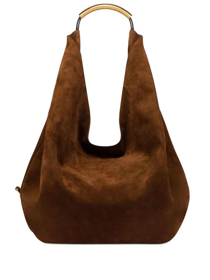 Moschino Handle Me Leather Shoulder Bag — Same as shown — Size One Size — Front View