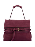 Moschino Medium Tie Me Suede Shoulder Bag — Same as shown — Size One Size — Front View