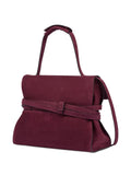Moschino Medium Tie Me Suede Shoulder Bag — Same as shown — Size One Size — Side View