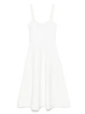 Maje Babydoll Knitted Dress — White/ Red — Size S — Front View
