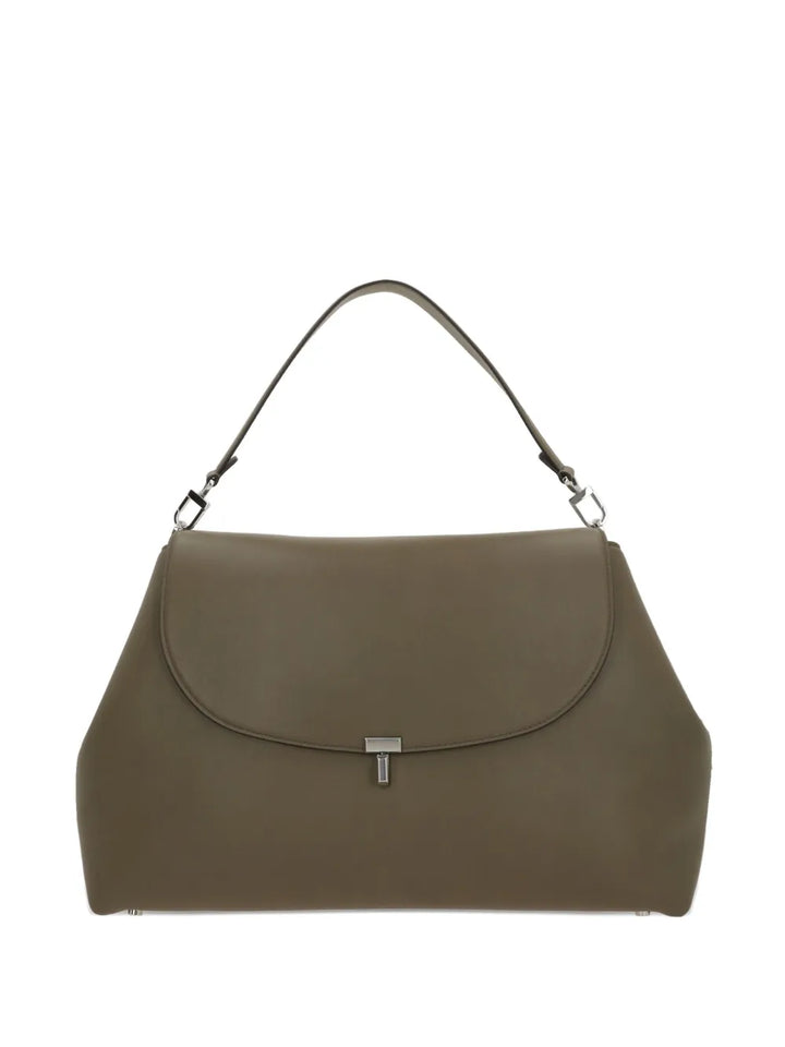 Toteme Flap Leather Shoulder Bag — Same as shown — Size One Size — Front View