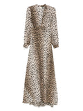 Rixo V Neck Dress — Beige — Size XS — Front View