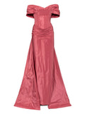 Zuhair Murad Ruched Gown — Red — Size XS — Front View