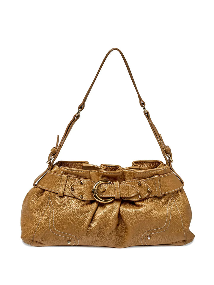 Aigner Vintage Leather Shoulder Bag — Same as shown — Size One Size — Front View