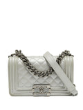 Chanel Pre Owned 2024 Mini Boy Chanel Quilted Leather Shoulder Bag — Same as shown — Size One Size — Front View