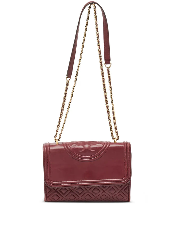 Tory Burch Pre Owned Diamond Quilting Leather Shoulder Bag — Same as shown — Size One Size — Front View