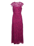 Tadashi Shoji Pre Owned Floral Lace Dress — Red/ Purple — Size XS — Front View