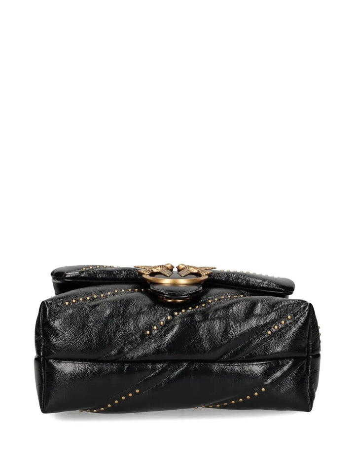Pinko Studded Leather Shoulder Bag — Same as shown — Size One Size — Top View